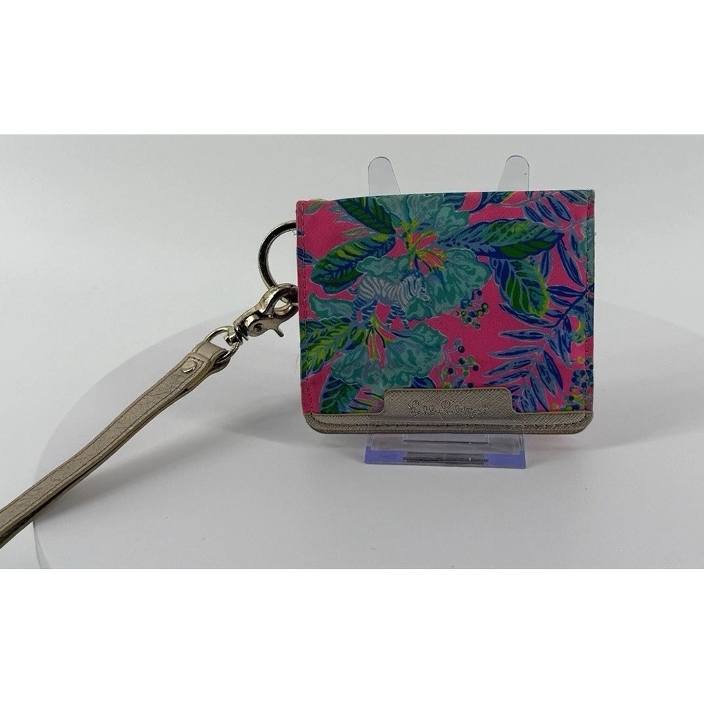 Lilly‎ Pulitzer Coiin Purse ID Card Holder Keychain Small Zip Wallet